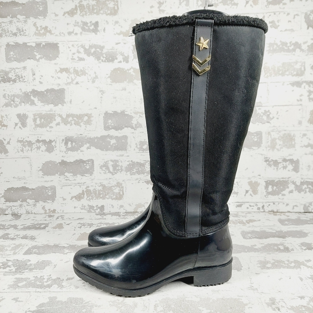Tommy Hilfiger Four2 Faux Leather Insulated Faux Fur Riding Boots  W393